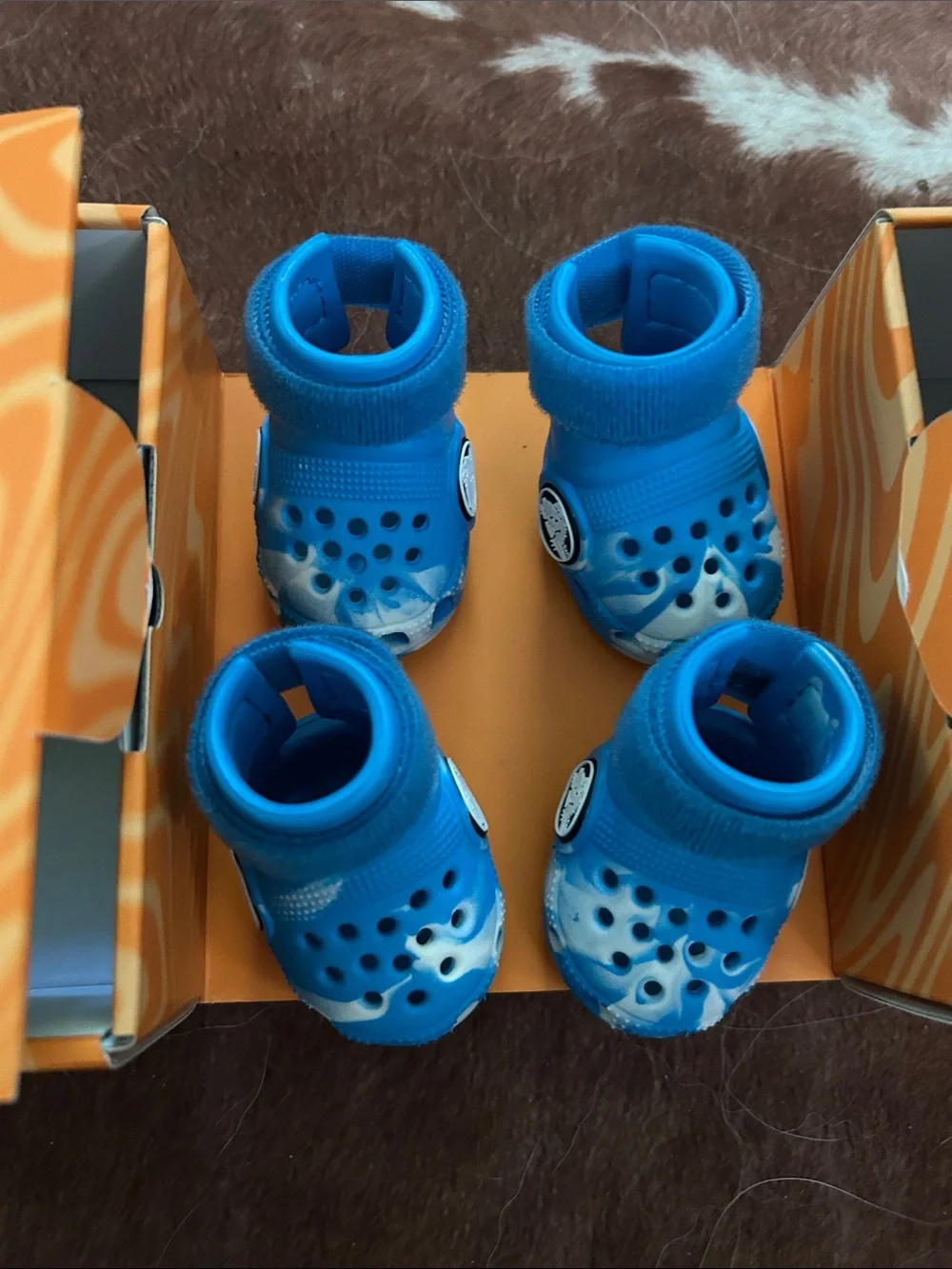 New in box Dog Slip-On Crocs with Ankle Strap size small